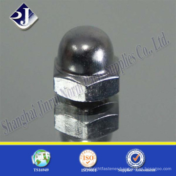 China Supplier High Strength carbon steel zinc plated hexagon domed cap nut